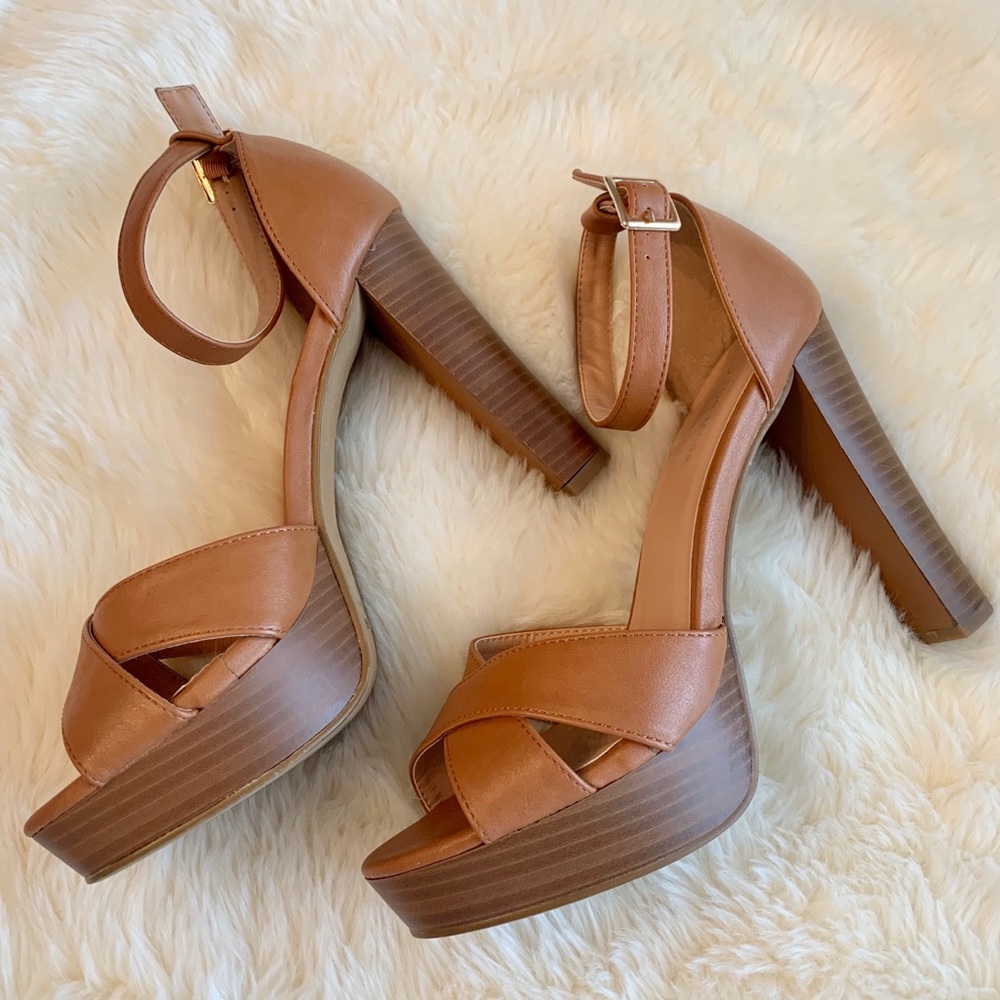 Boho Platform Stacked High Heeled Sandal